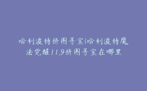 哈利波特拼图寻宝(哈利波特魔法觉醒11.9拼图寻宝在哪里 11.9拼图线索汇总)